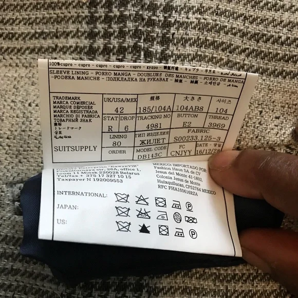 Suitsupply Silk-Linen-wool Double-breasted waistcoat US/UK42R - Picture 6 of 8